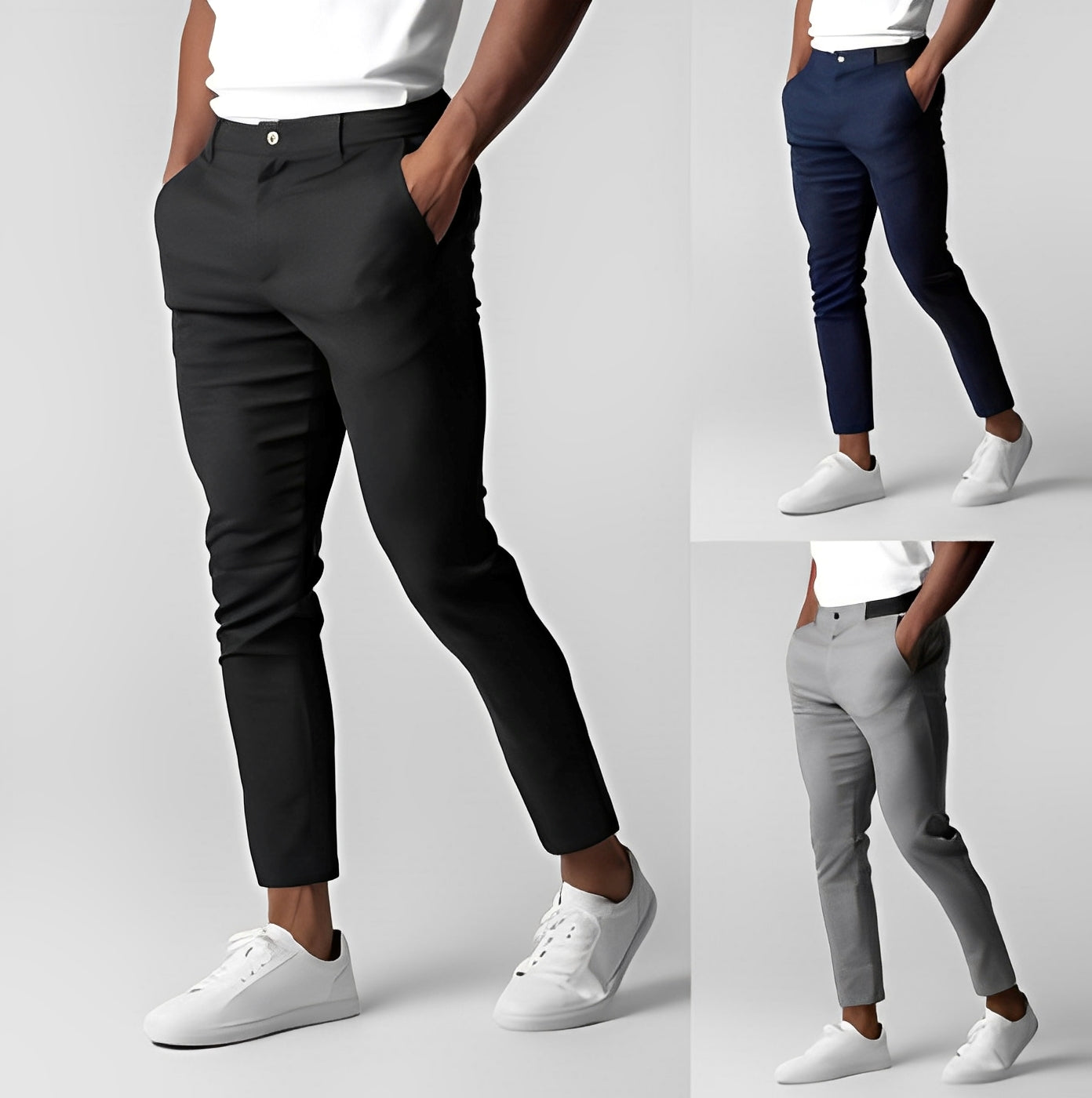 Herren Locker sitzende schmal geschnittene Chino-Hose