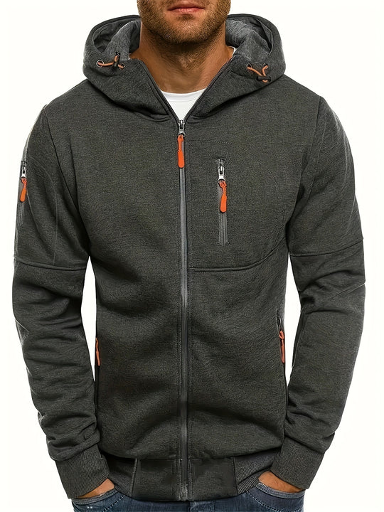 Sportliche Kapuzenjacke mit Reißverschluss für Herren