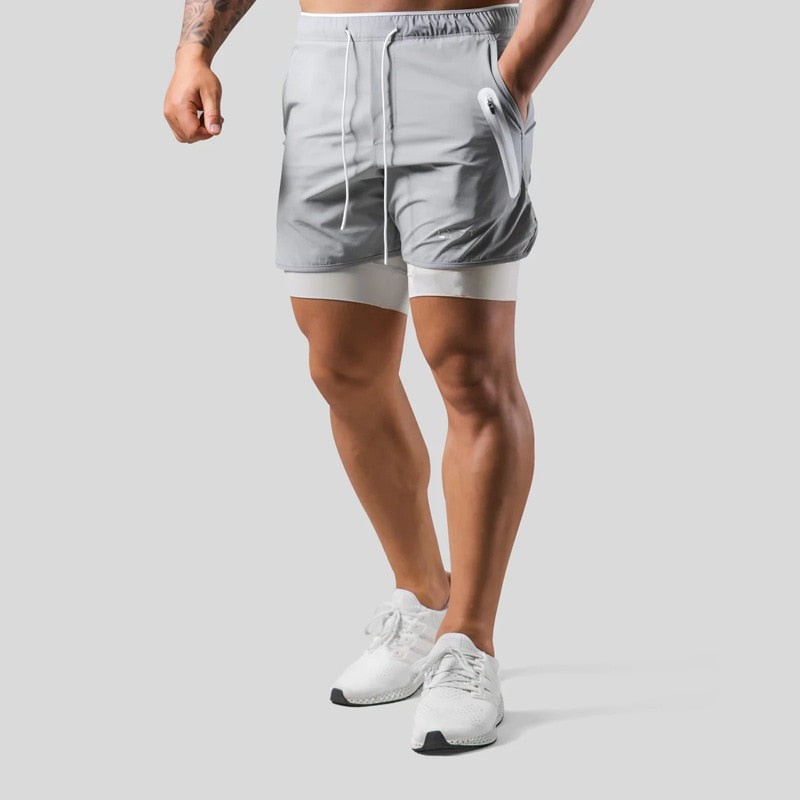 Herren-Trainingshose mit integrierten Kompressionsshorts
