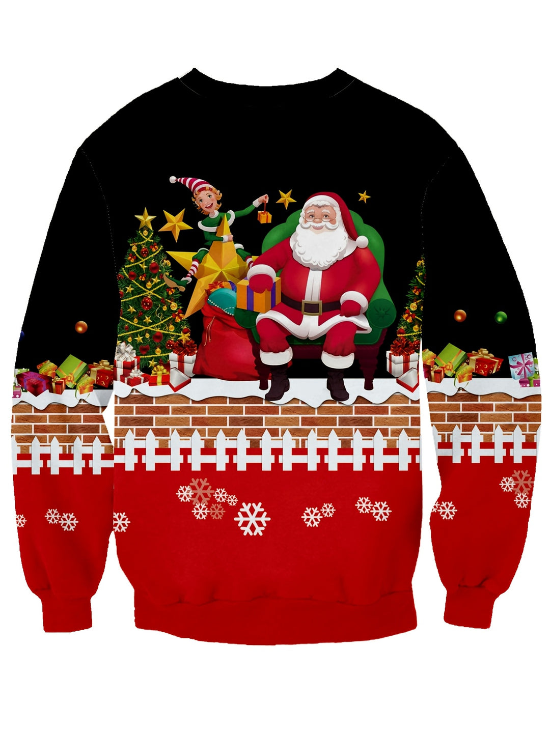 Weihnachtspullover mit Santa-Motiv für Herren