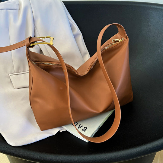 Minimalistische Schultertasche mit Reißverschluss für Damen