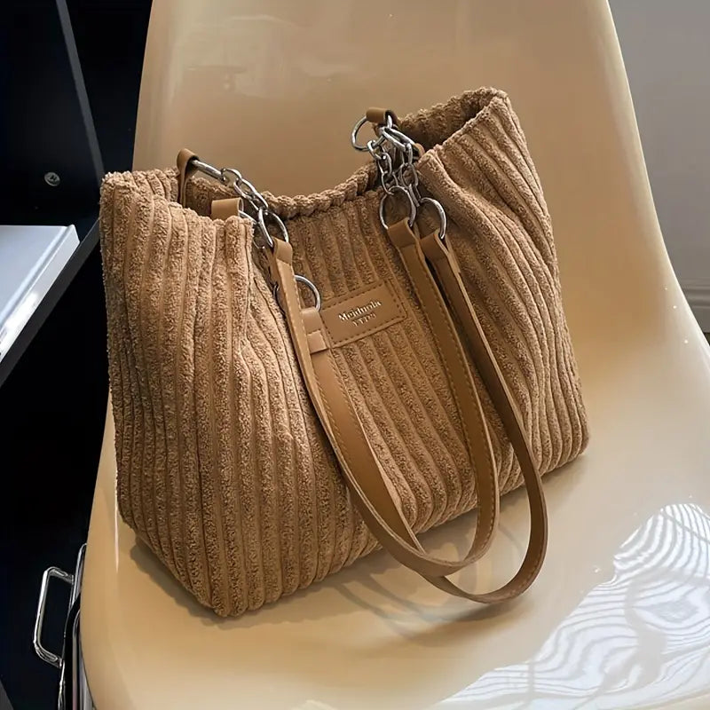 Weiche Gerippte Cordtasche für Damen