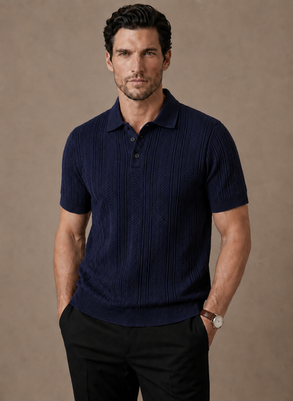 Herren Atmungsaktives Slim Fit Sommer Polohemd