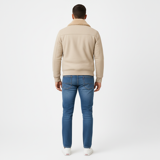 Winterjacke mit Reißverschluss und Stehkragen für Herren