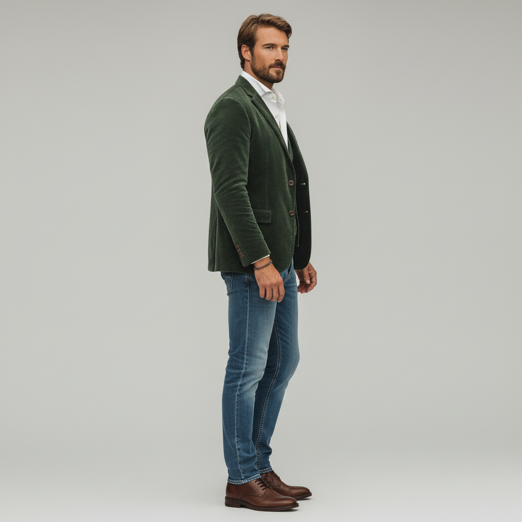 Blazer und Weste Set im Vintage Stil für Herren