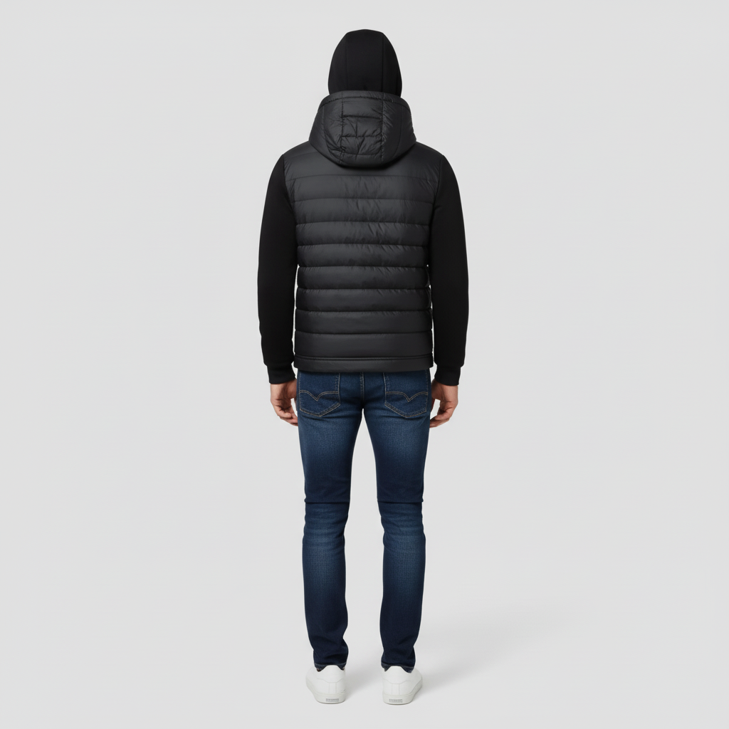 Hybrid-Winterjacke mit Kapuze im Modernen Stil für Herren