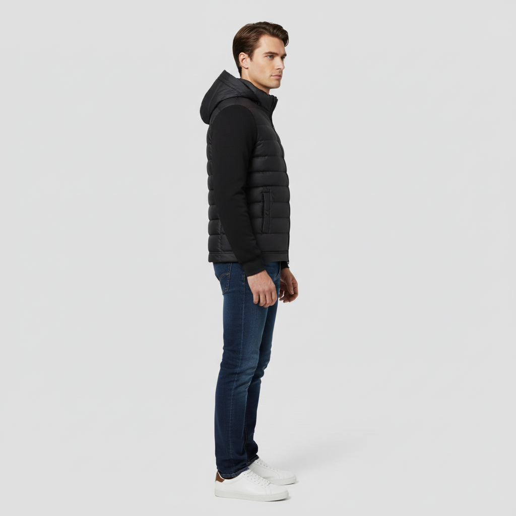 Hybrid-Winterjacke mit Kapuze im Modernen Stil für Herren