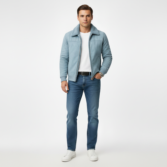 Winterjacke mit Reißverschluss und Stehkragen für Herren