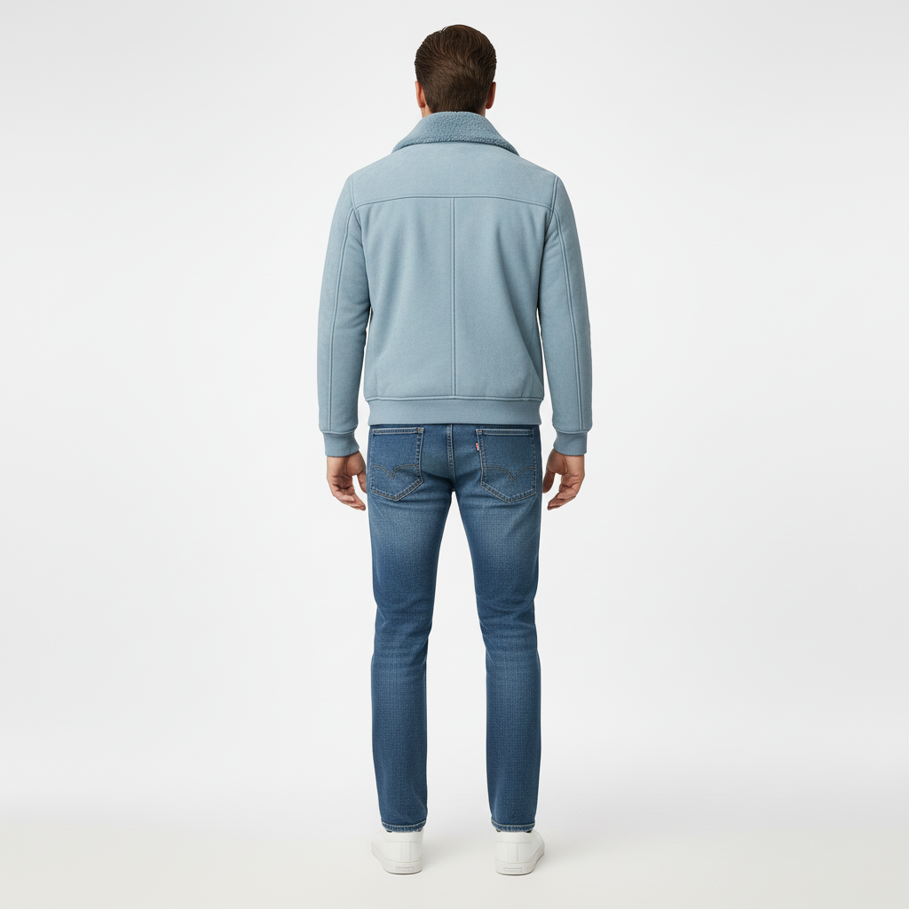 Winterjacke mit Reißverschluss und Stehkragen für Herren