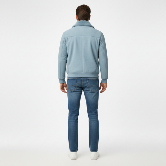 Winterjacke mit Reißverschluss und Stehkragen für Herren