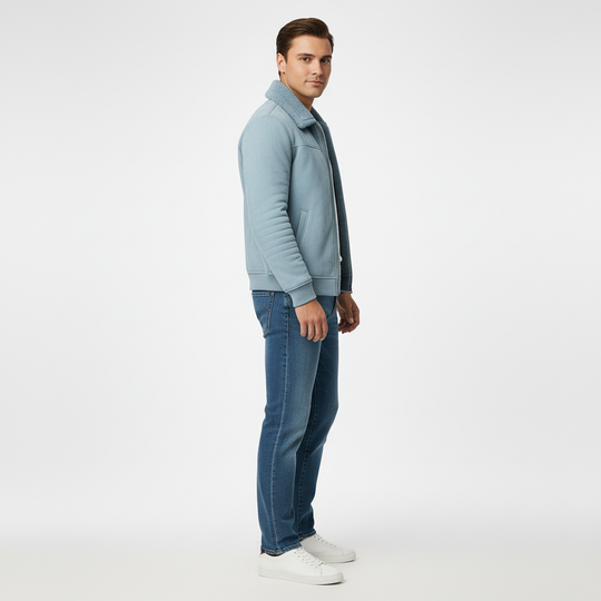 Winterjacke mit Reißverschluss und Stehkragen für Herren