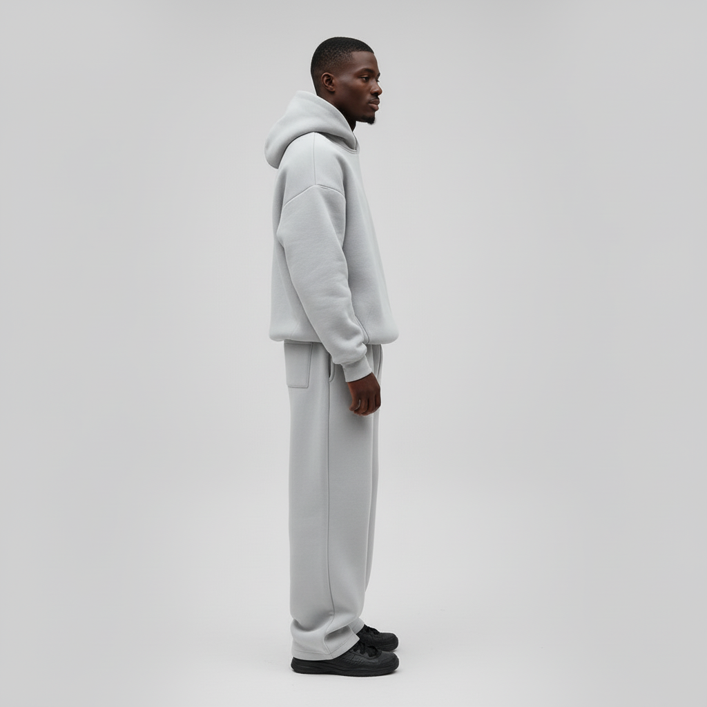 Trainingsanzug mit Kapuze im Oversized Stil für Herren