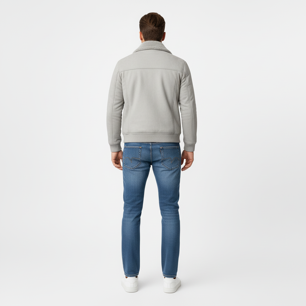 Winterjacke mit Reißverschluss und Stehkragen für Herren