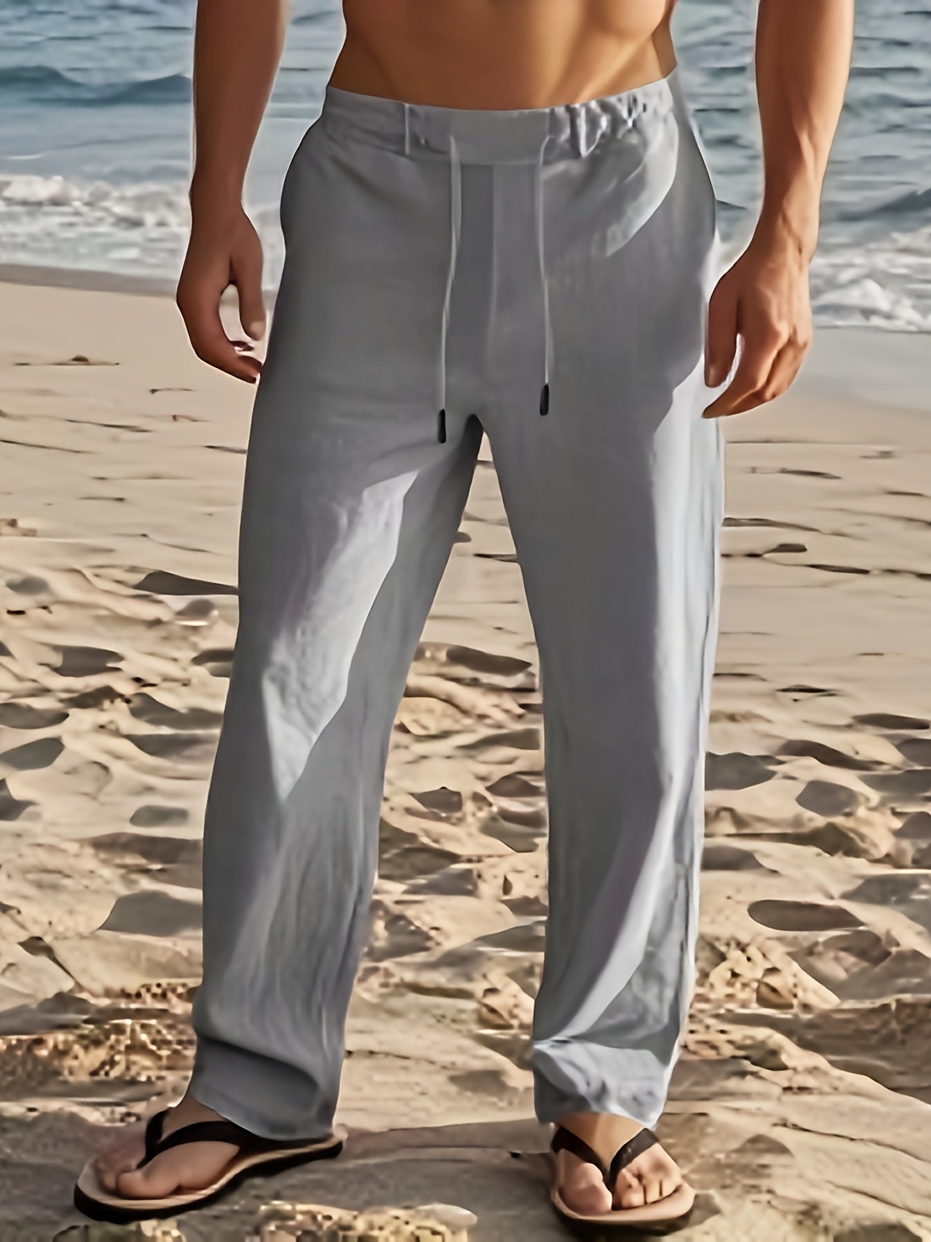 Herren Leinenhose aus Leinen in Rückansicht