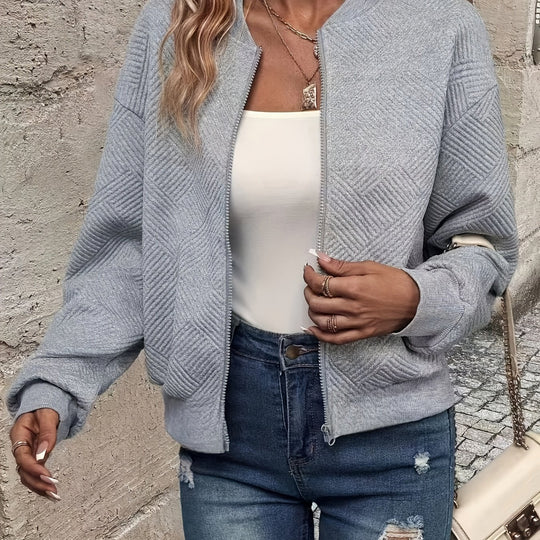 Leichte Übergangsjacke mit Stehkragen und Reißverschluss für Damen