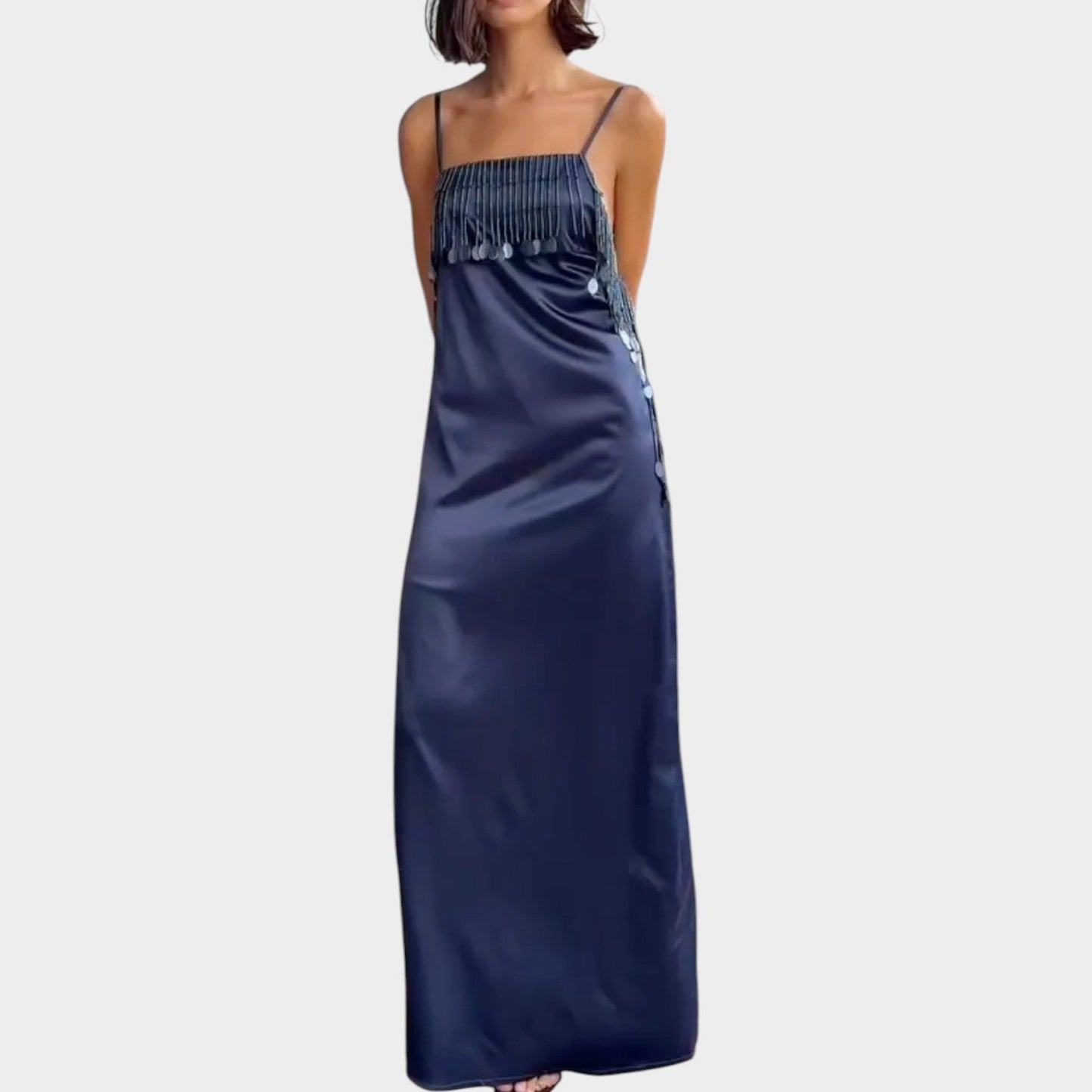 Damen müheloses Maxi-Trägerkleid