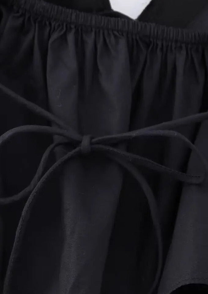 Damen Schwarzes Ärmelloses Arabella Oberteil