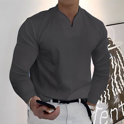 Herren Langarm Freizeitshirt