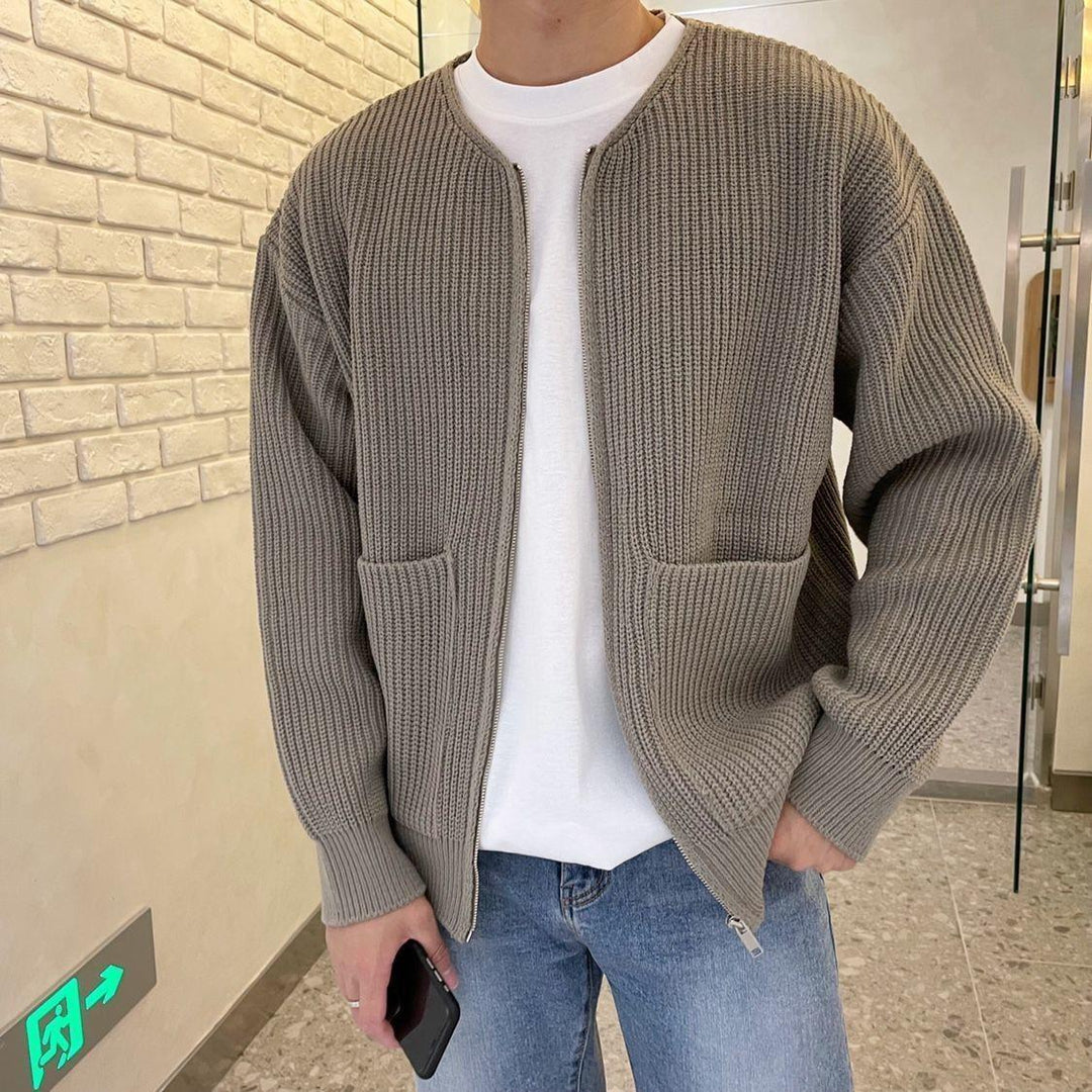 Herren Strickjacke Mit Modernem Schnitt Und Vielseitigem Design