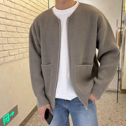 Herren Strickjacke Mit Modernem Schnitt Und Vielseitigem Design