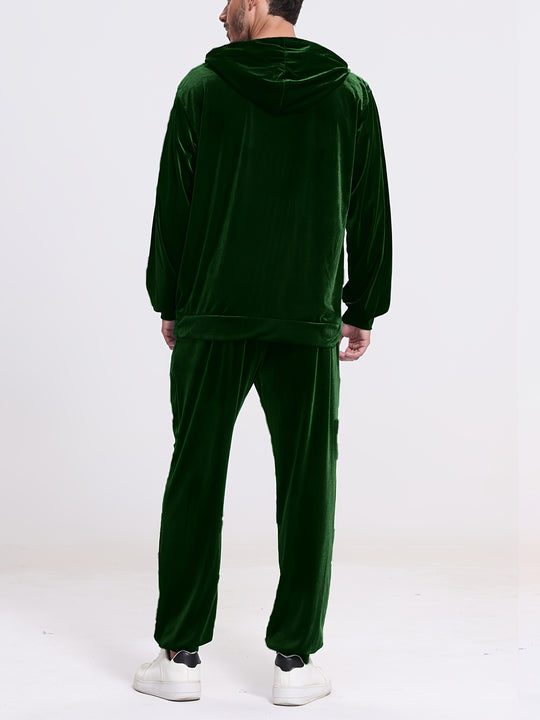 Zweiteiliges Kapuzenset mit Pullover und Hose für Herren