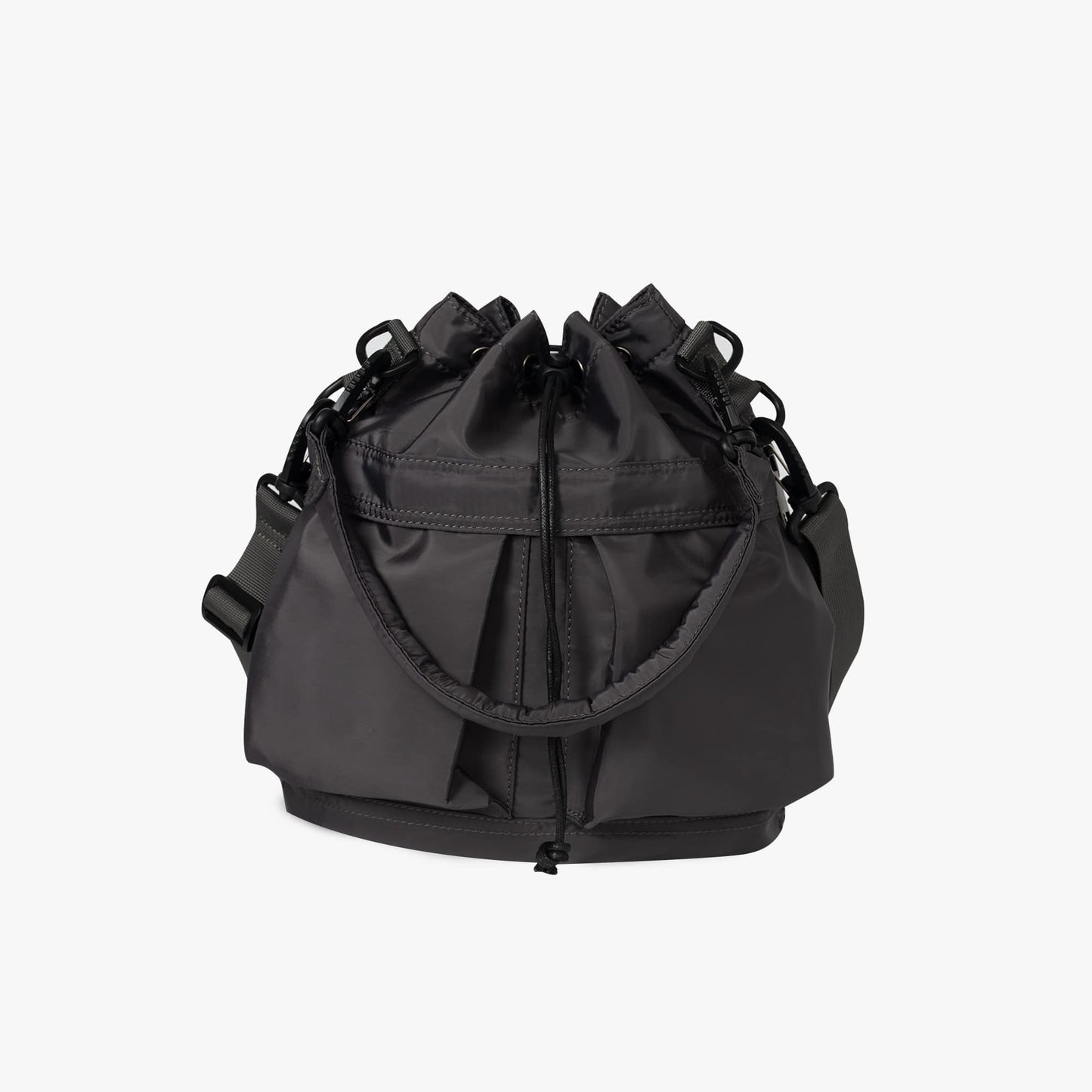Nylon Kordelzug-Beuteltasche mit abnehmbarem Griff und Schultergurt