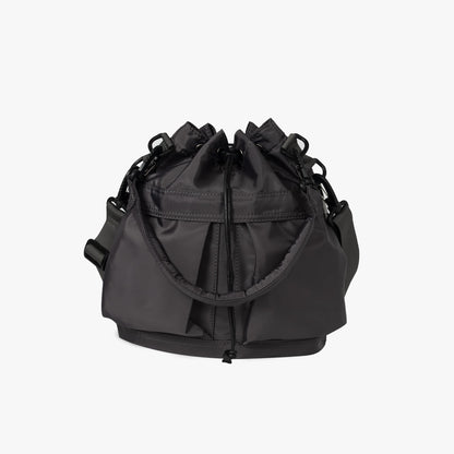 Nylon Kordelzug-Beuteltasche mit abnehmbarem Griff und Schultergurt