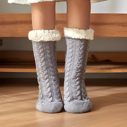 Unisex warme Winterplüsch kuschelige Socken