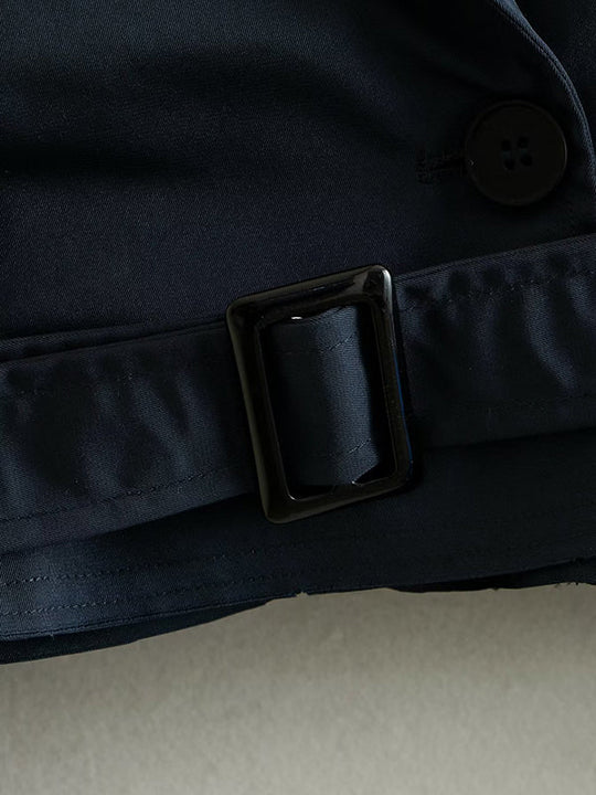 Damen Trenchjacke Kurz Mit Reverskragen