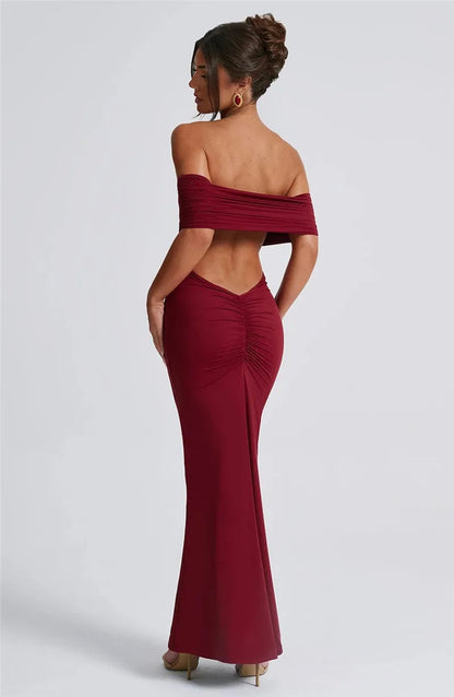 Trägerloses, rückenfreies, sexy Maxikleid