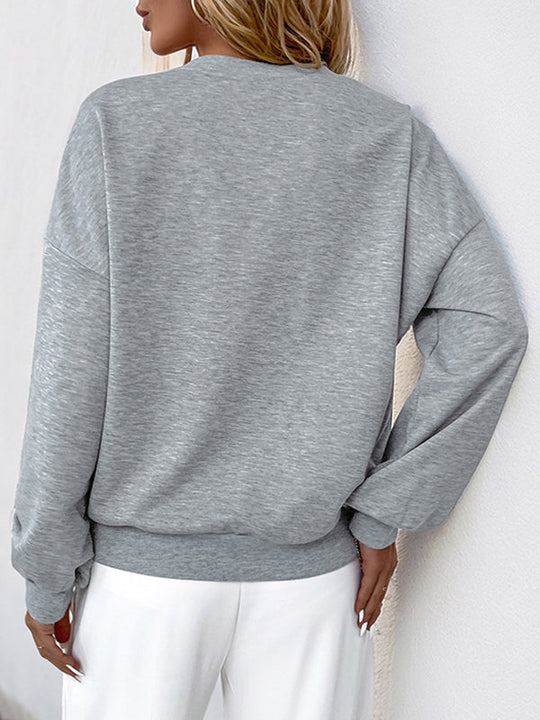 Damen Sweatshirt Mit Puffärmeln Und Cut Out Details