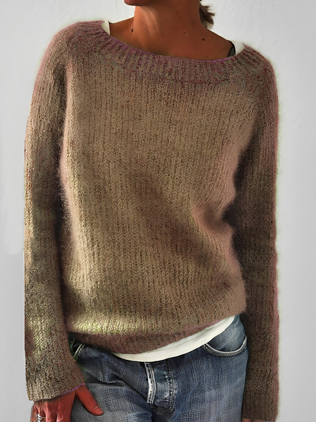 Damen Pullover Mit Einfachem Stilvollem Design