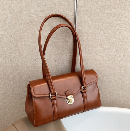 Vegane Leder Vintage Schultertasche