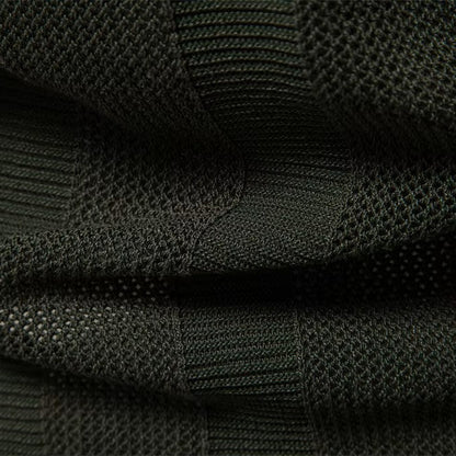 Herren Pullover-Poloshirt mit offenem Kragen und geripptem Saum