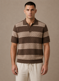 Herren Poloshirt aus Baumwolle mit Streifen, Regular Fit