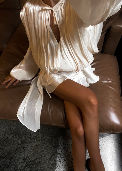 Champagner Satin Slip Kleid
