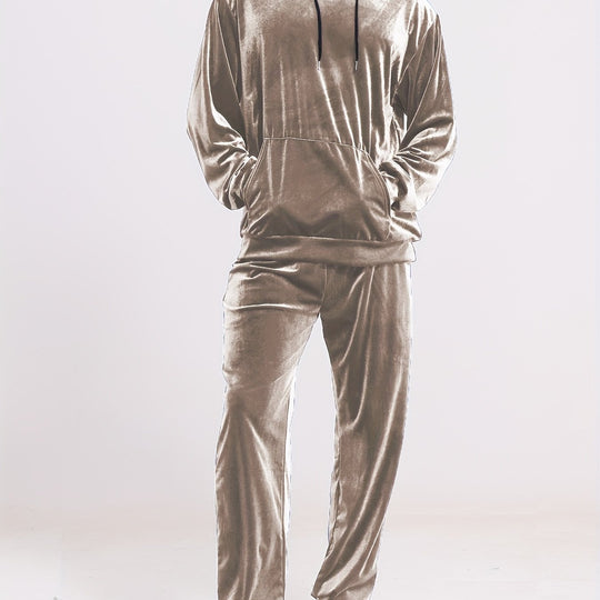 Zweiteiliges Kapuzenset mit Pullover und Hose für Herren