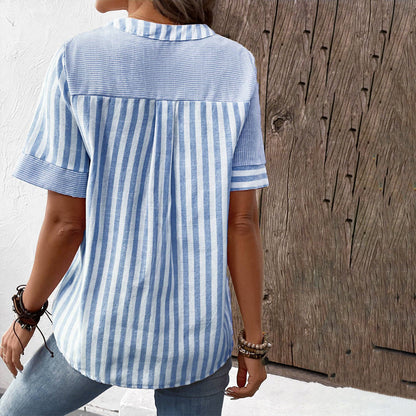 Lässige gestreifte Bluse für Damen