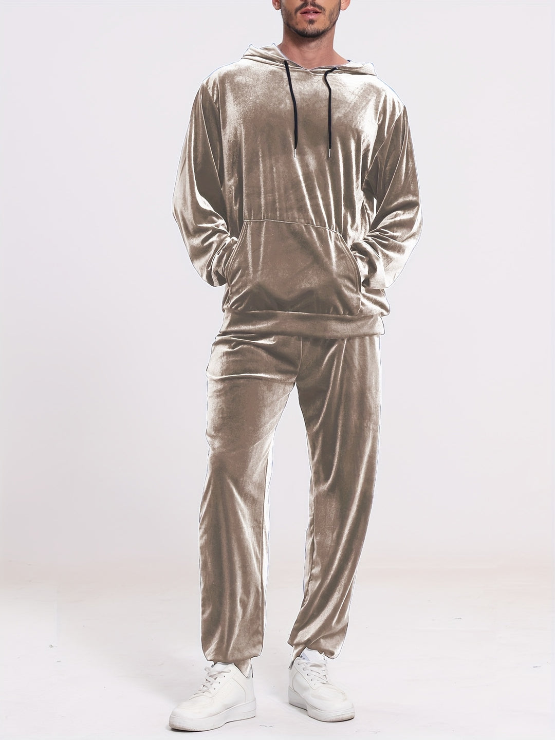 Zweiteiliges Kapuzenset mit Pullover und Hose für Herren