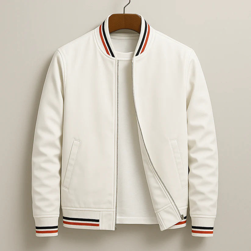 Herren Bikerjacke in Rückansicht mit cleanem Biker-Design