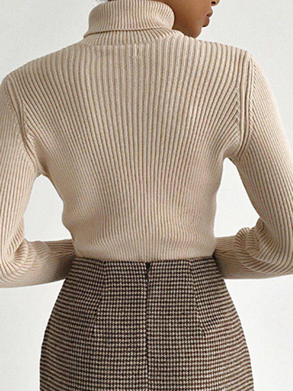 Damen Rollkragenpullover Mit Figurbetontem Schnitt