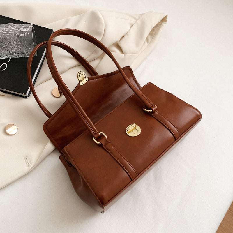 Vegane Leder Vintage Schultertasche
