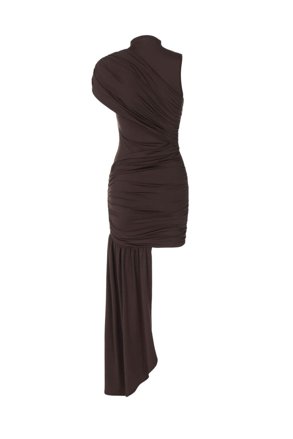 Polyester-Spandex Ein-Schulter Kurzes Kleid