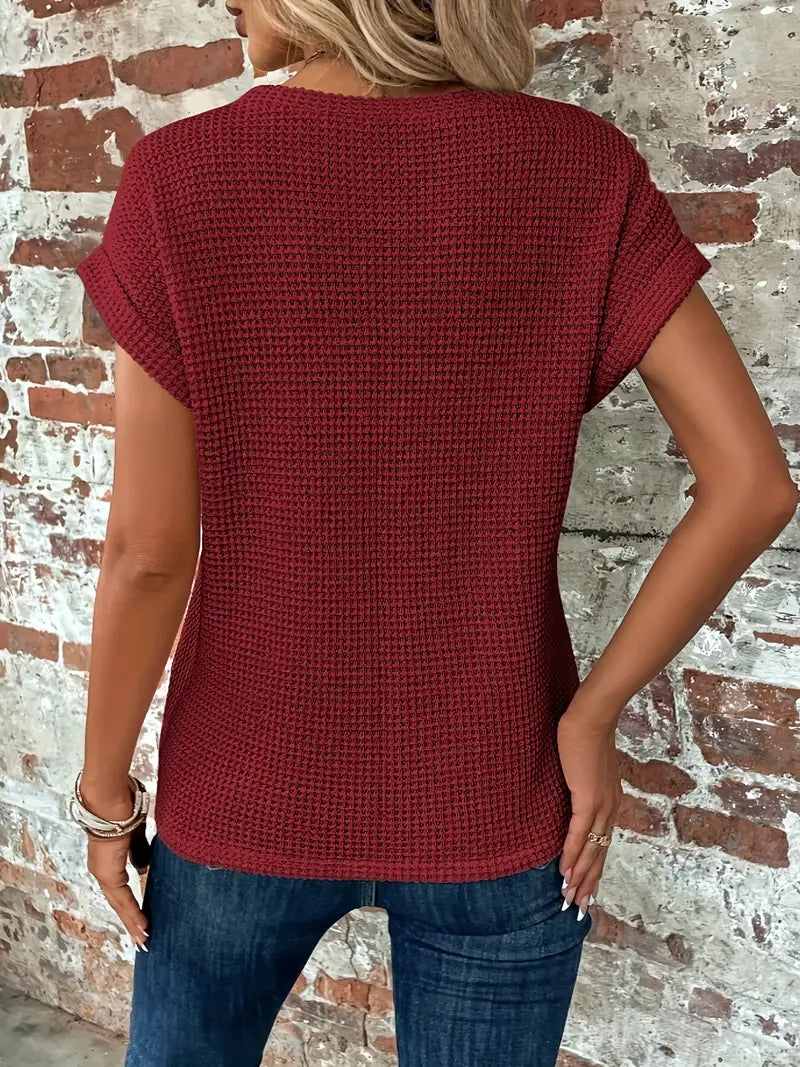 Lässiges T-Shirt mit kurzen Ärmeln