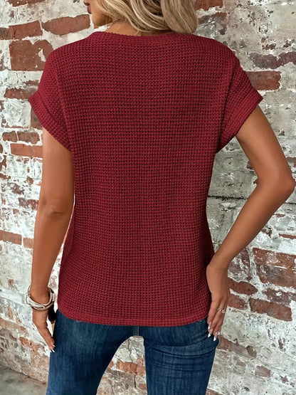 Lässiges T-Shirt mit kurzen Ärmeln