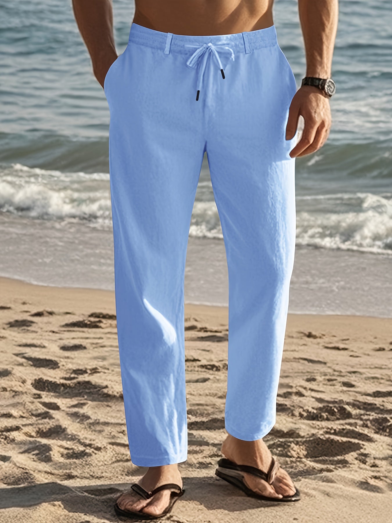Herren Leinenhose Mit Relaxed Fit