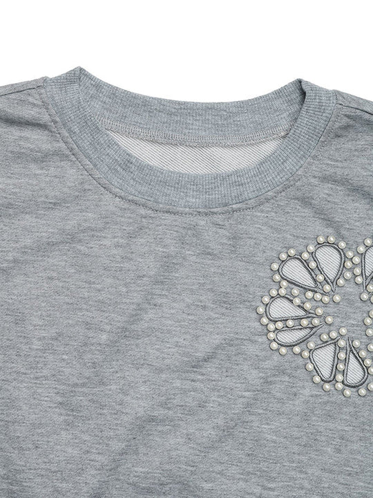 Damen Sweatshirt Mit Puffärmeln Und Cut Out Details