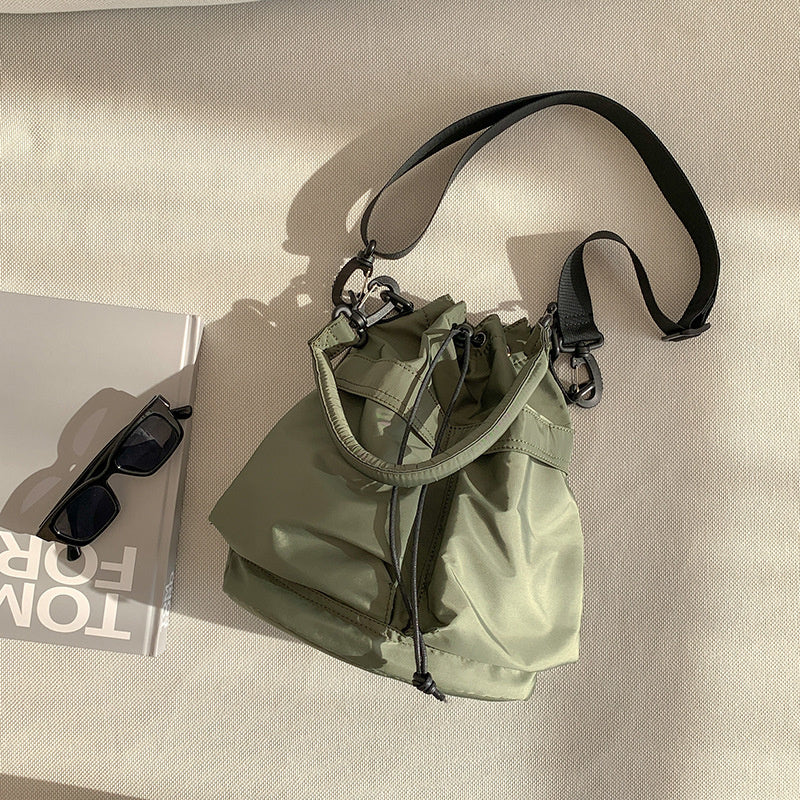 Nylon Kordelzug-Beuteltasche mit abnehmbarem Griff und Schultergurt