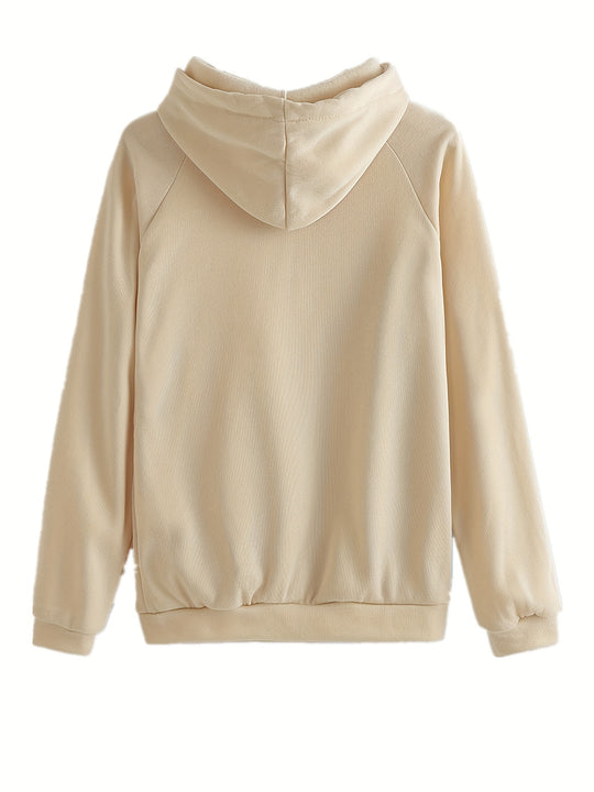 Zweiteiliges Kapuzenset mit Pullover und Hose für Damen