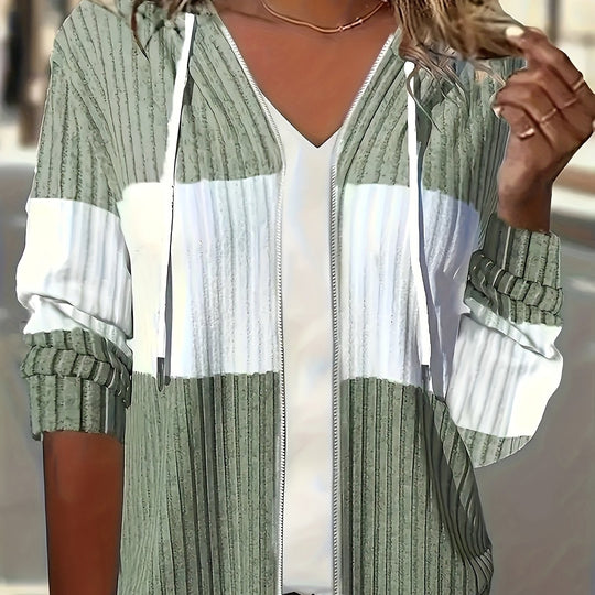 Elegante Kapuzenjacke mit Reißverschluss für Damen